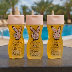 Lot of 3 Playboy VIP Shower Gel For Her Glam & Rich - 250 ml 8.5 fl oz